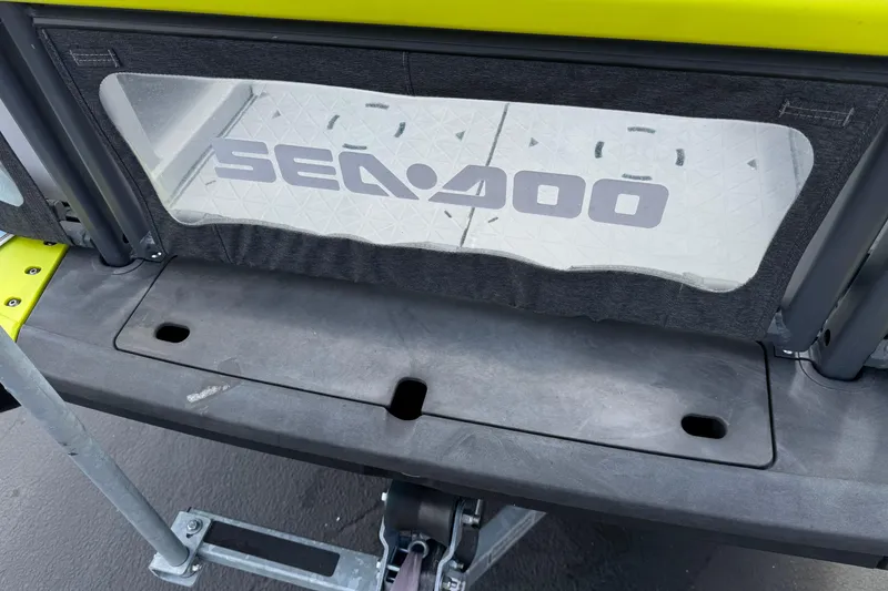 Slide: The Image of 2023 Sea-Doo Switch Cruise 18 rear view with logo and deck details. - 10