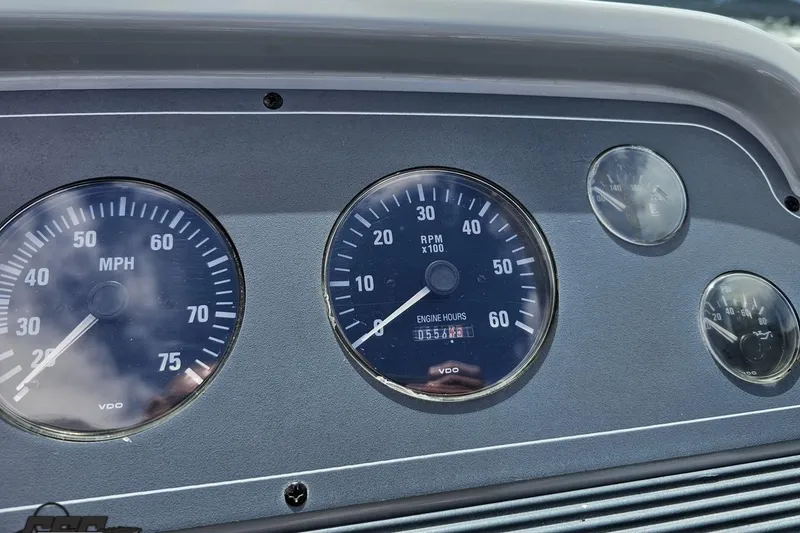 Slide: The Image of Dashboard of a 1997 Formula 252 SS boat showing speedometer and RPM gauges. - 66