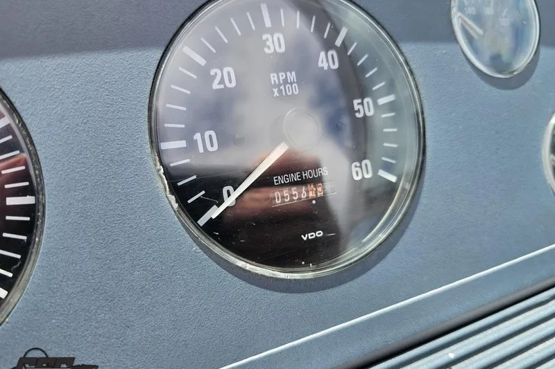 Slide: The Image of Close-up of a 1997 Formula 252 SS tachometer showing engine hours. - 67
