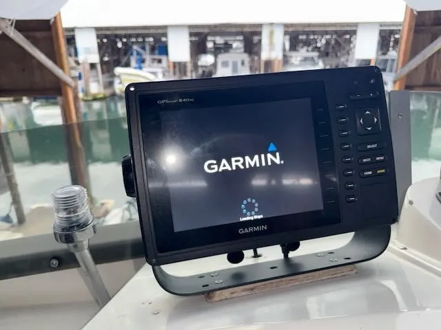 Slide: The Image of Garmin GPS on a 1984 Bertram 30 boat. - 7