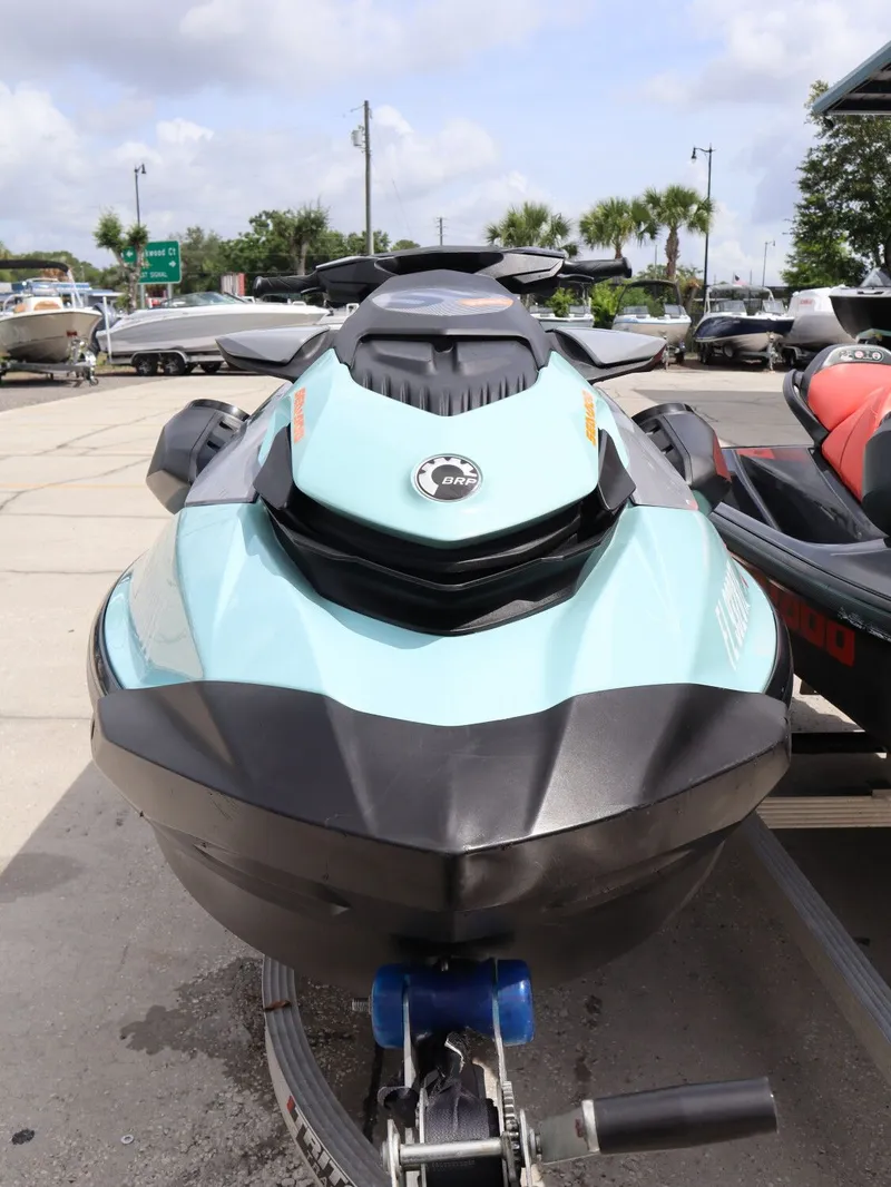 Slide: The Image of 2022 Sea-Doo GTI SE 170 jet ski on a trailer. - 4