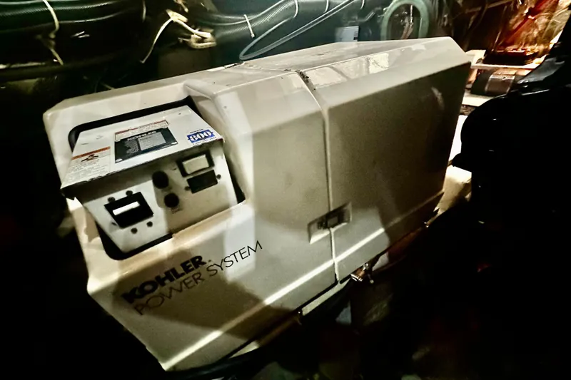 Slide: The Image of Kohler power system in 1998 Carver 355 Aft Cabin Motor Yacht engine room. - 25