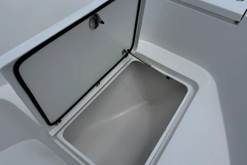 Slide: The Image of Open storage compartment on a 2016 Cape Horn 22 OS boat. - 37