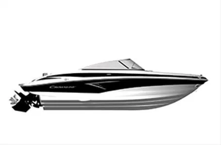 The Image of 2024 Crownline 200 SS boat, side view, sleek design. - 1