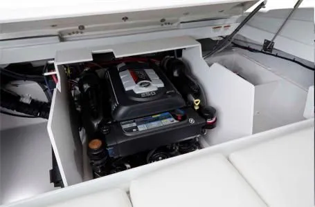 Slide: The Image of Engine compartment of 2024 Crownline 200 SS boat. - 13