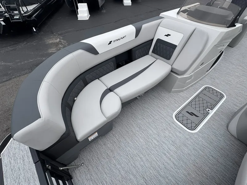 Slide: The Image of Interior of 2026 Starcraft SLS-5 R with gray upholstery. - 3