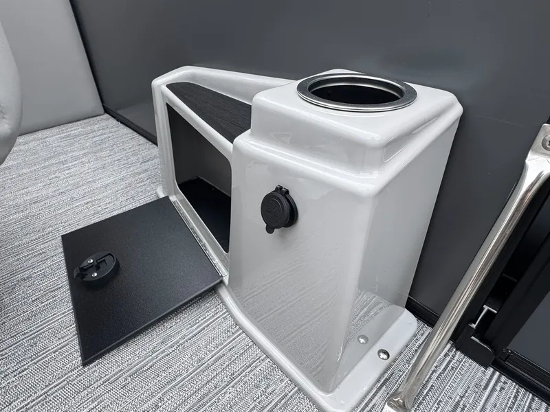 Slide: The Image of Interior of 2026 Starcraft SLS-5 R with cup holder and storage. - 7