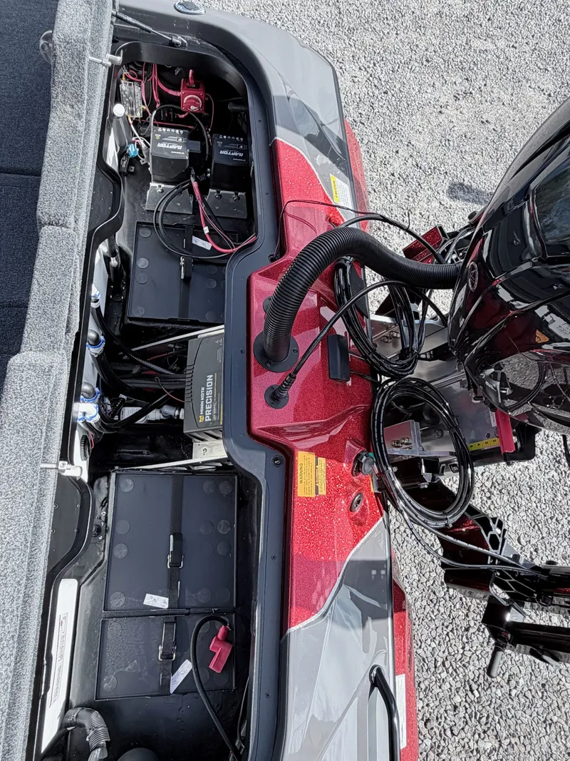 Slide: The Image of Interior view of Skeeter ZXE21 2026 with engine and batteries. - 10