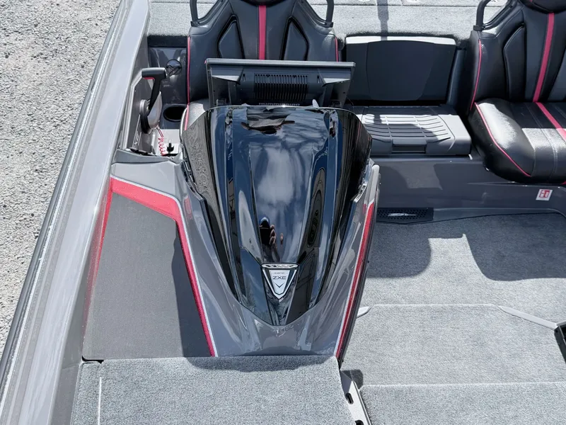 Slide: The Image of Interior of Skeeter ZXE21 boat, 2026 model, featuring modern seating. - 7