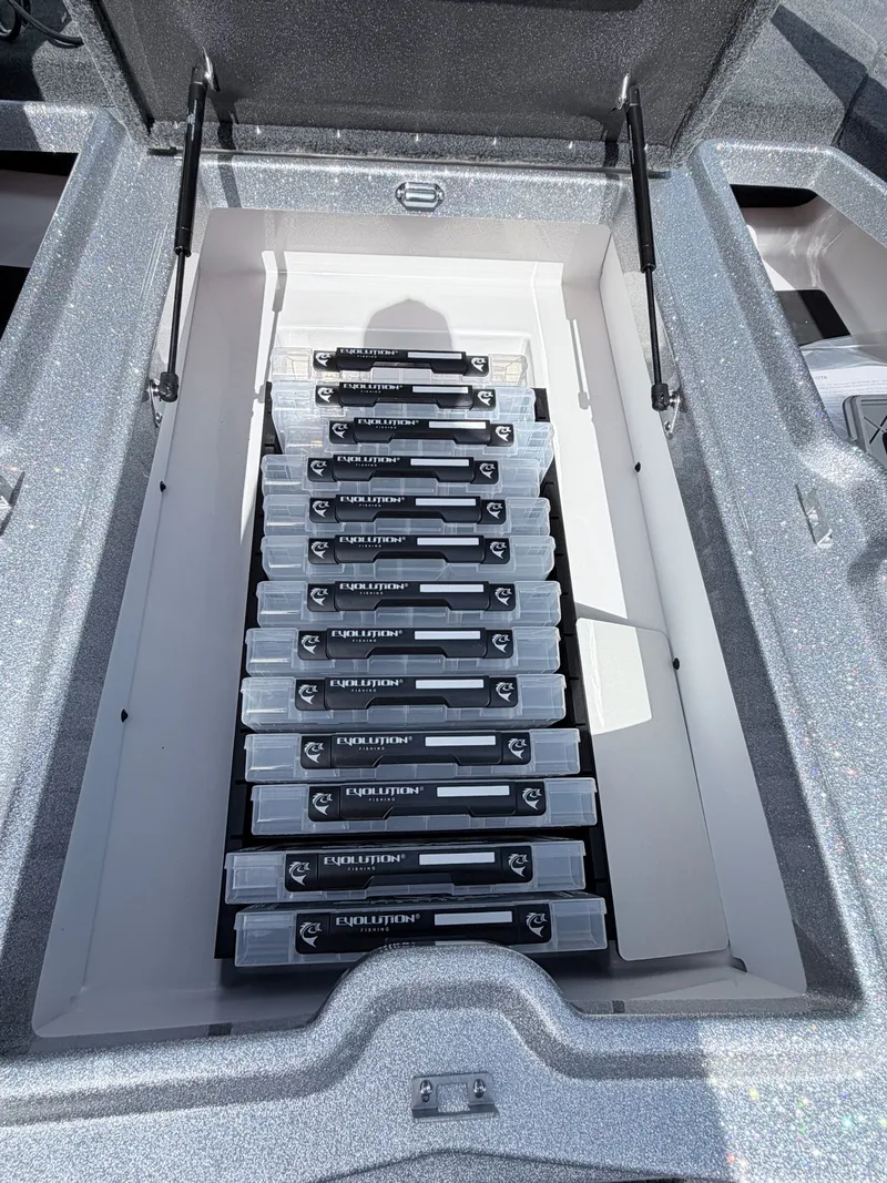 Slide: The Image of Skeeter ZXE20 2026 boat with organized fishing gear storage. - 12