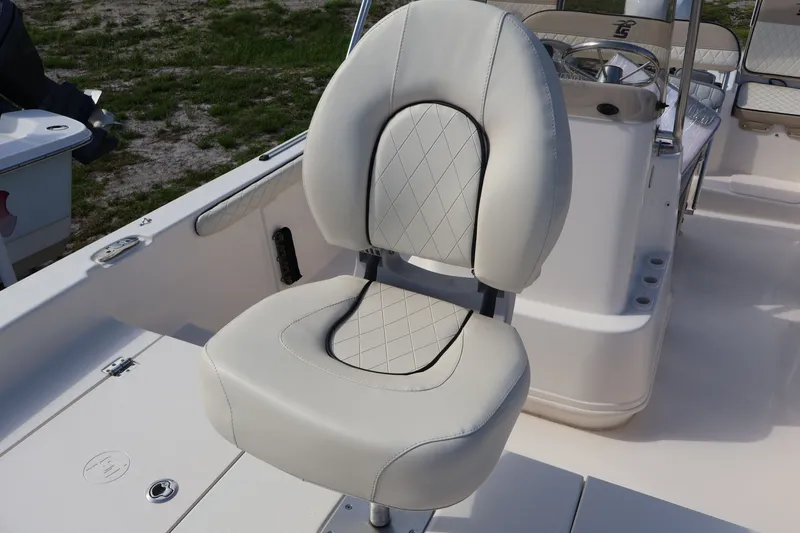 Slide: The Image of 2023 Carolina Skiff 17 LS boat seat with cushioning. - 15