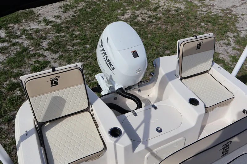 Slide: The Image of 2023 Carolina Skiff 17 LS boat with Suzuki outboard motor. - 7