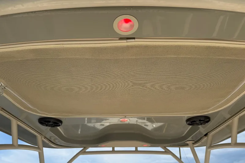 Slide: The Image of 2019 Grady-White Freedom 255 boat canopy with integrated speakers and lighting. - 23