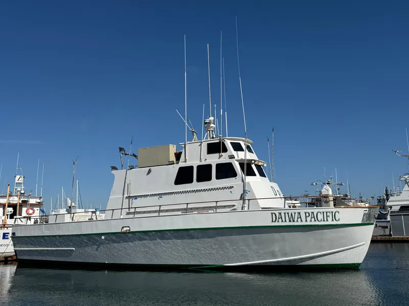 The Image of 1966 Seaway Commercial Sportfish Vessel "Daiwa Pacific" docked at marina. - 0