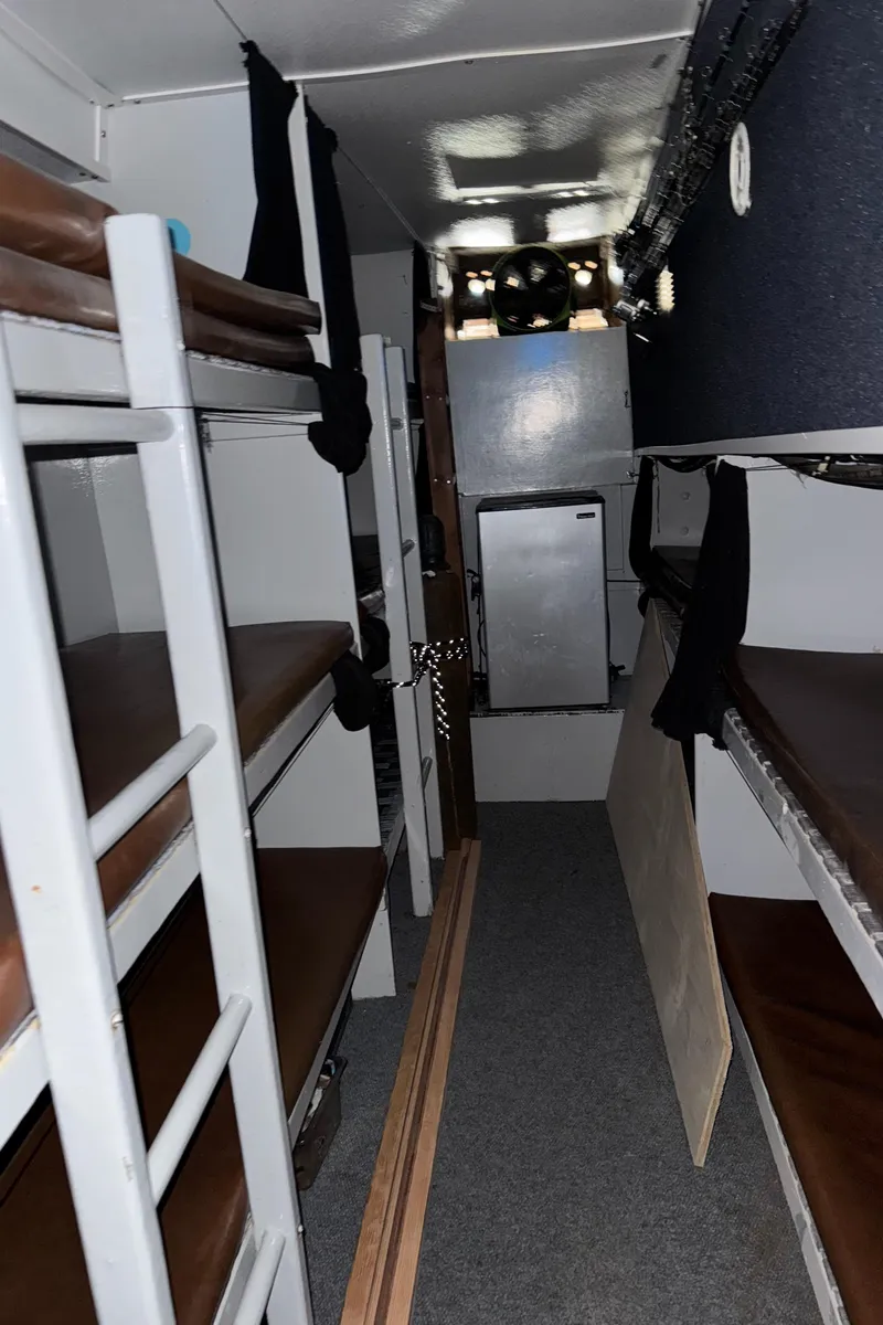 Slide: The Image of Interior of 1966 Seaway Commercial Sportfish Vessel with bunks and storage. - 34