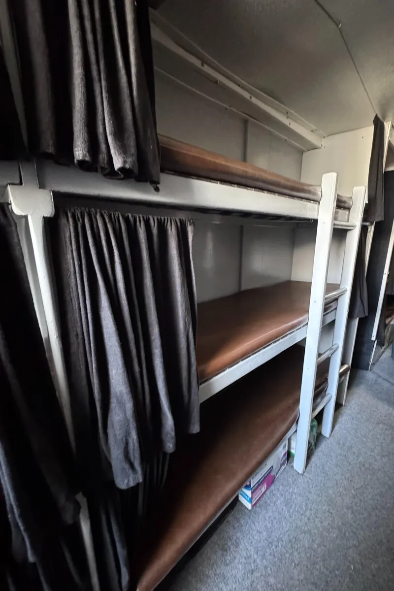 Slide: The Image of Bunk beds with curtains in a 1966 Seaway commercial sportfish vessel. - 35