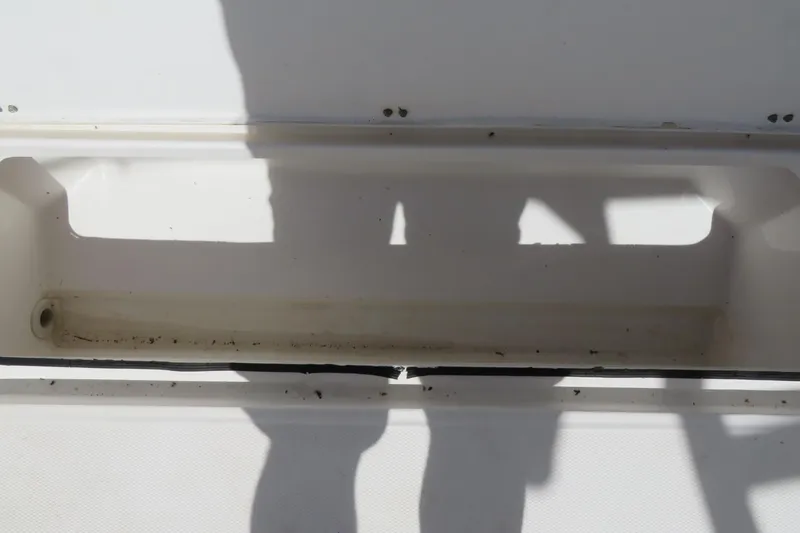Slide: The Image of Storage compartment of a 2017 Sea Fox 256 Voyager boat, showing interior details. - 31