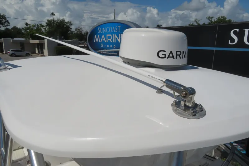 Slide: The Image of 2017 Sea Fox 256 Voyager with Garmin radar, displayed at Suncoast Marine Group. - 83