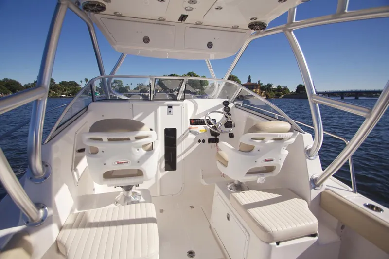 Slide: The Image of Manufacturer Provided Image: 2017 Sea Fox 256 Voyager boat interior with dual captain chairs. - 94