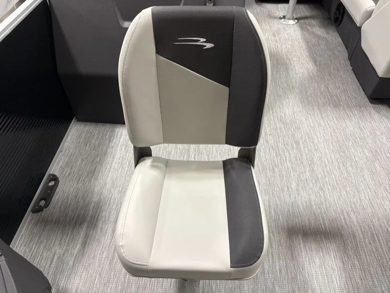 Slide: The Image of Bennington 20SF-Snap boat seat, gray and white, 2026 model. - 9