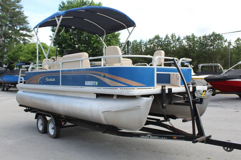 Slide: The Image of 2013 Godfrey SW 2286 FC pontoon boat on trailer. - 7