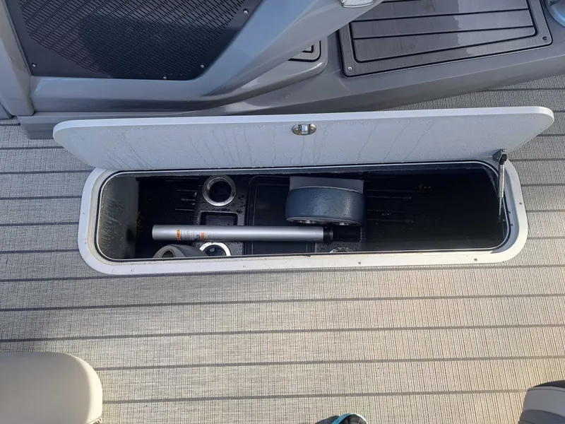 Slide: The Image of Storage compartment in Avalon Catalina Quad Lounge Shift 2025. - 15