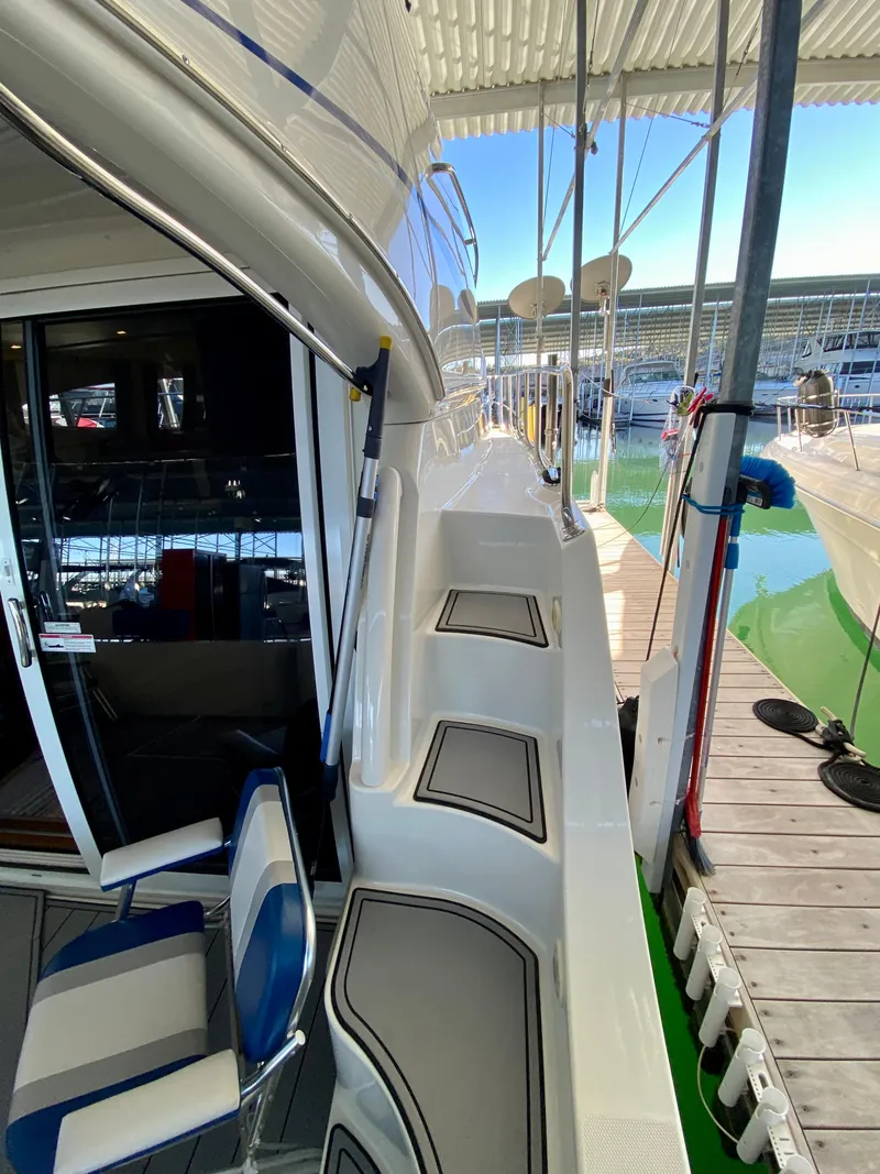Slide: The Image of 2007 Carver 36 Sedan yacht docked at marina. - 5