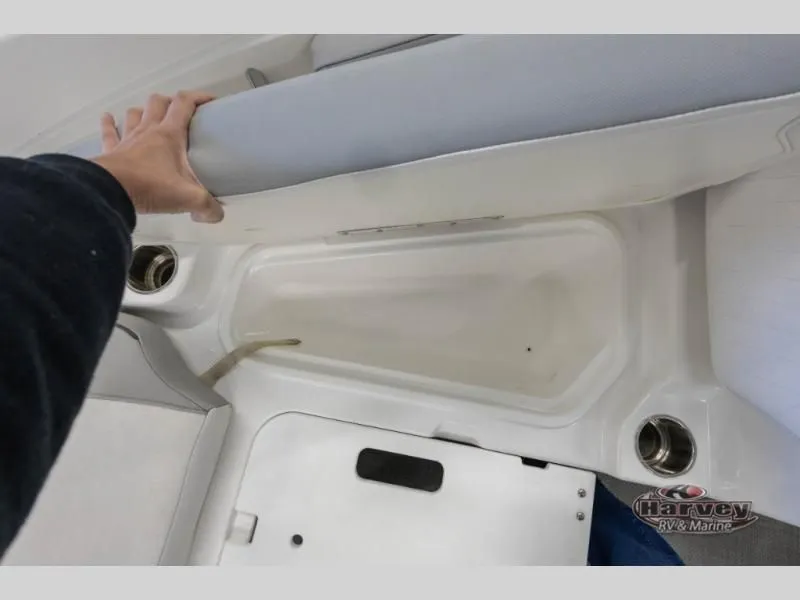 Slide: The Image of Interior view of 2022 Tahoe 210SI boat with storage compartment. - 8