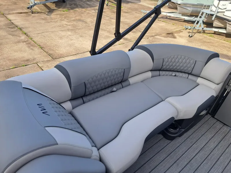 Slide: The Image of Luxurious gray seating in Avalon Catalina Quad Lounge 2025. - 9