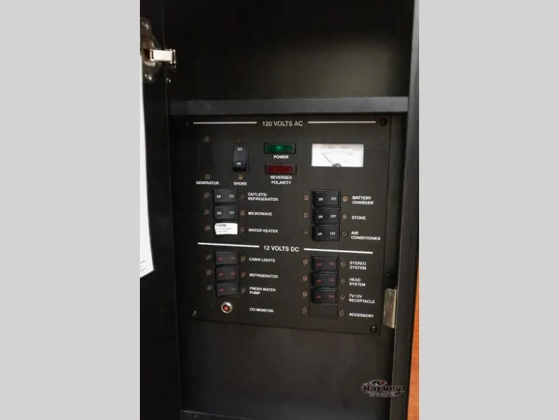 Slide: The Image of Electrical control panel of SUNDANCER 260 yacht, year 2005. - 41