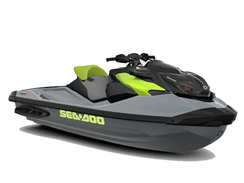 The Image of 2025 Sea-Doo RXP-X 325 jet ski in gray and green. - 0