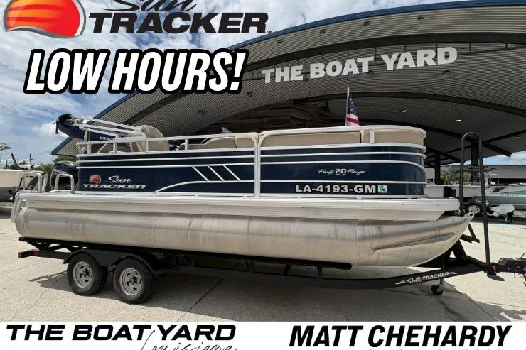The Image of 2021 Sun Tracker Party Barge 20 DLX pontoon boat with low hours at The Boat Yard. - 1