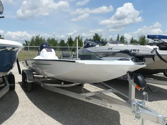 Slide: The Image of 2026 Xpress Hyper Lift H20B boat on trailer, sunny day. - 3