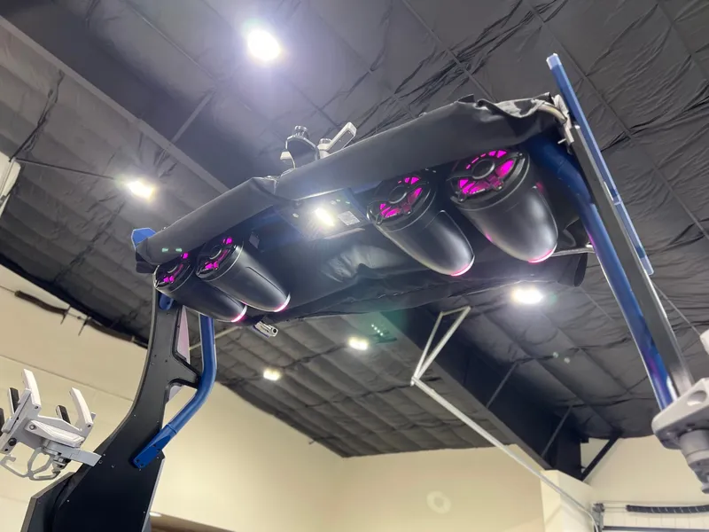 Slide: The Image of Supra SL 400 2021 with interior speakers and lights. - 13