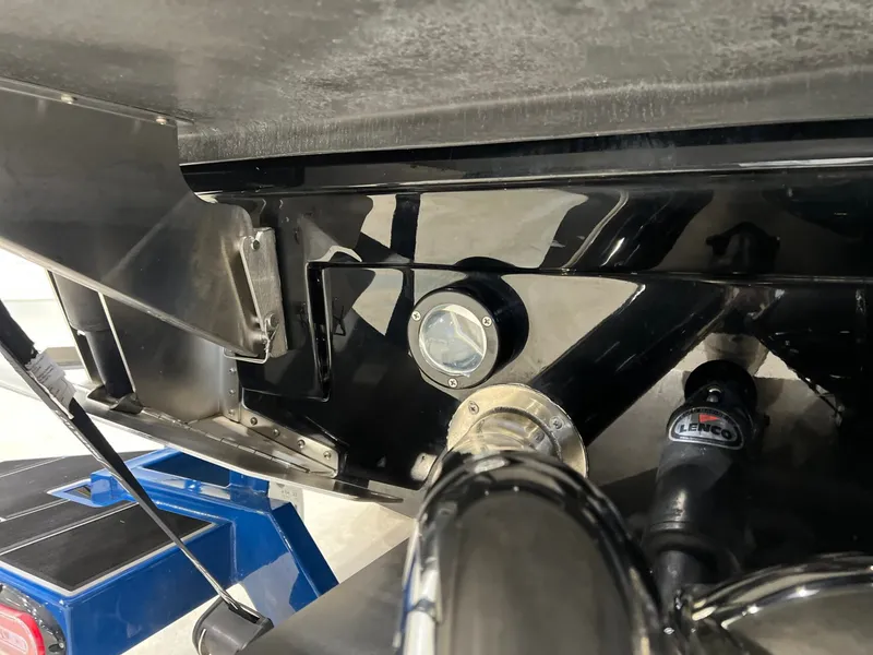 Slide: The Image of Close-up of 2021 Supra SL 400 boat engine details. - 7