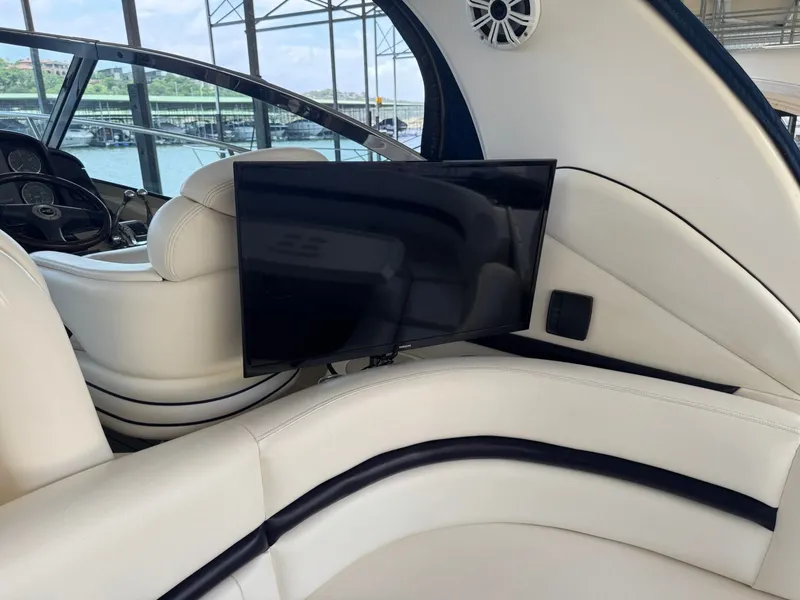 Slide: The Image of Interior of a 2008 Sea Ray 44 Sundancer with TV. - 13