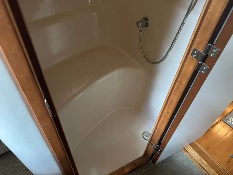 Slide: The Image of Shower in Sea Ray 44 Sundancer 2008 yacht bathroom. - 22