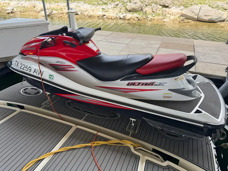 Slide: The Image of Kawasaki Jet Ski Ultra LX on a boat dock, 2008 Sea Ray 44 Sundancer. - 7