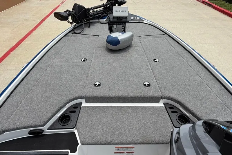 Slide: The Image of Front deck of a 2026 Nitro Z18 Pro boat with Garmin equipment. - 14