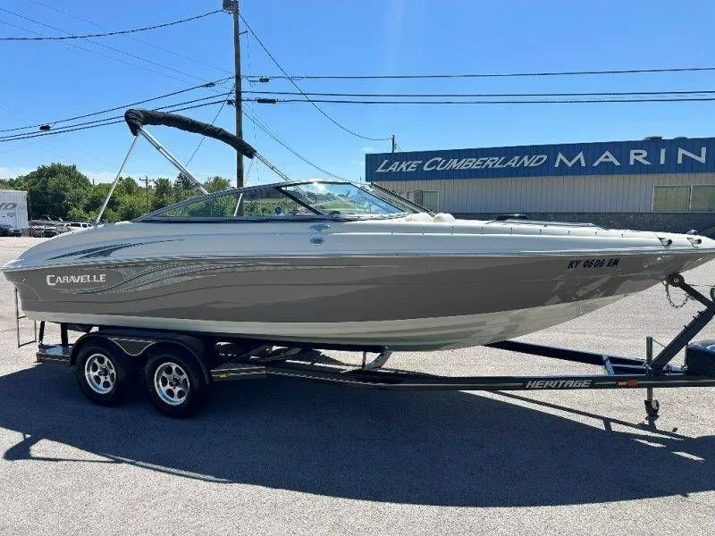 Slide: The Image of 2009 Caravelle 237 boat on trailer at Lake Cumberland Marina. - 12