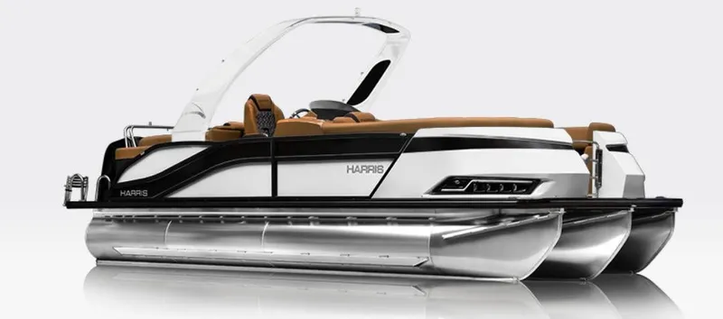 The Image of 2027 Harris Grand Mariner 250 SLDH pontoon boat, luxurious design. - 1