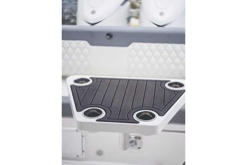 Slide: The Image of Edgewater 2026 boat accessory with cup holders and textured surface. - 24