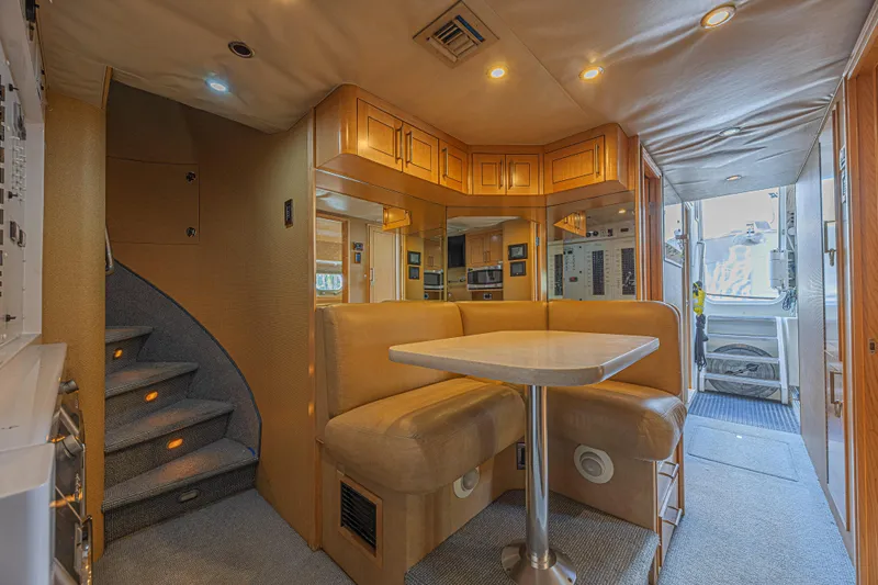 Slide: The Image of Luxurious interior of 2011 Westport 112 yacht with cozy seating and modern amenities. - 61