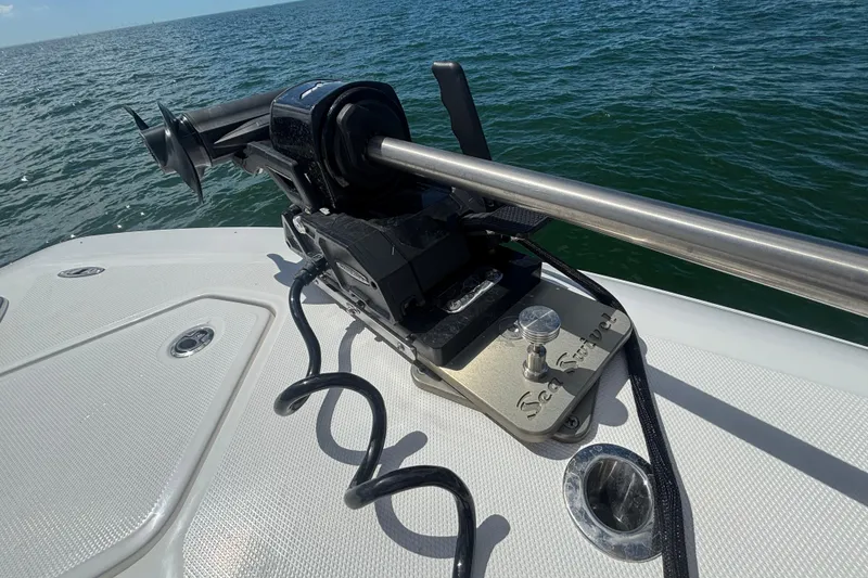 Slide: The Image of Bow of 2024 Invincible 36 Open Fisherman with anchor system, on open water. - 42