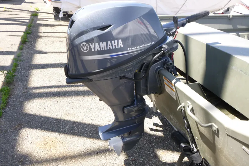 Slide: The Image of 2014 Polar Kraft Jon MV 1448 LW with Yamaha four-stroke outboard motor. - 5