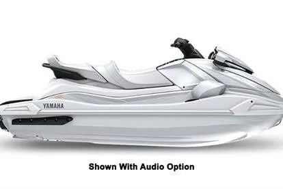 The Image of 2025 Yamaha WaveRunner VX Cruiser with audio option, sleek white design. - 0