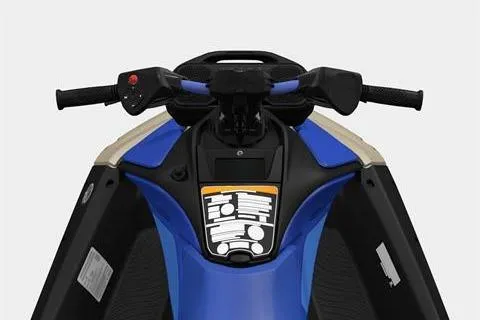 Slide: The Image of 2025 Sea-Doo Spark Trixx for 3, blue and black, front view of handlebars. - 6
