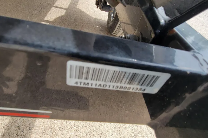 Slide: The Image of Barcode on a 2003 Tracker Pro Team 165 boat trailer frame. - 11