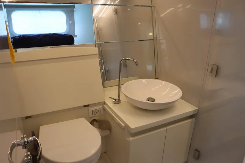 Slide: The Image of Modern bathroom with vessel sink and toilet in 2010 CNM 50 yacht. - 21