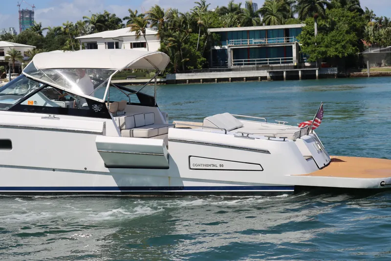 Slide: The Image of Luxury CNM Continental 50 yacht cruising on a sunny day, 2010 model. - 6